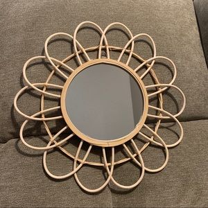 Boho Rattan Mirror 6”